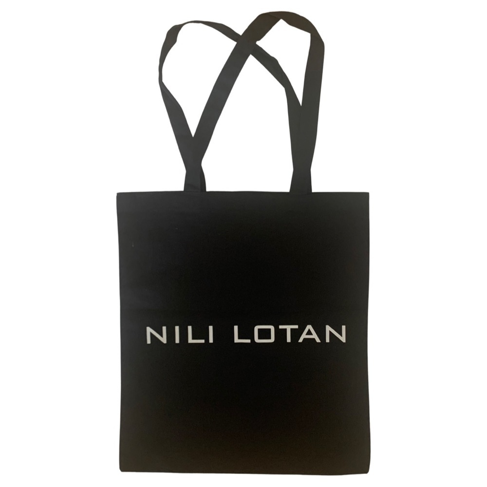 New NILI LOTAN Logo Reusable Shopping Bag Tote Black